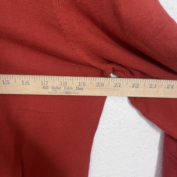 Stitch Fix Love Ellie Sweater Women XL Cross Back Orange V-Neck Long Sleeve - Picture 5 of 7